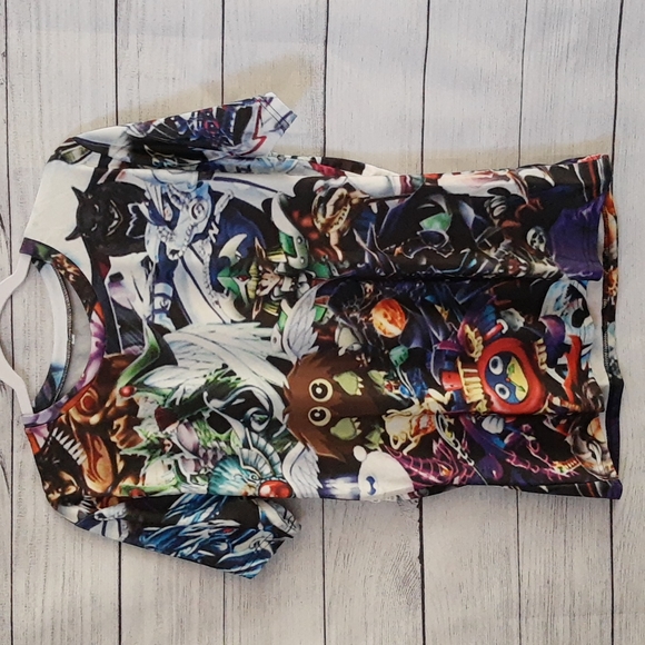 Yu-Gi-Oh Monsters Inspired 3D Sublimation Print Yugioh Graphic Tee M - Picture 1 of 9